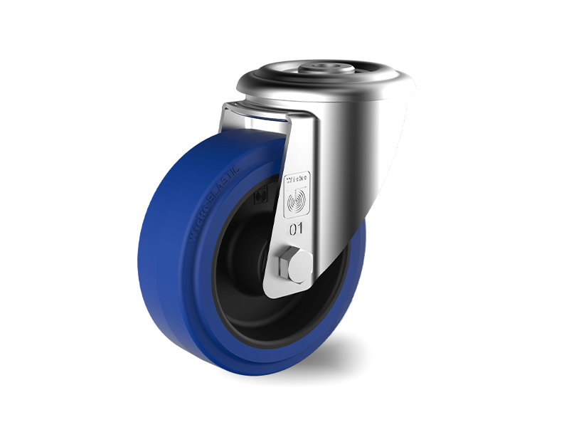 Blue-Elastic-Rubber-Swivel-Wheel-80mm-125kg