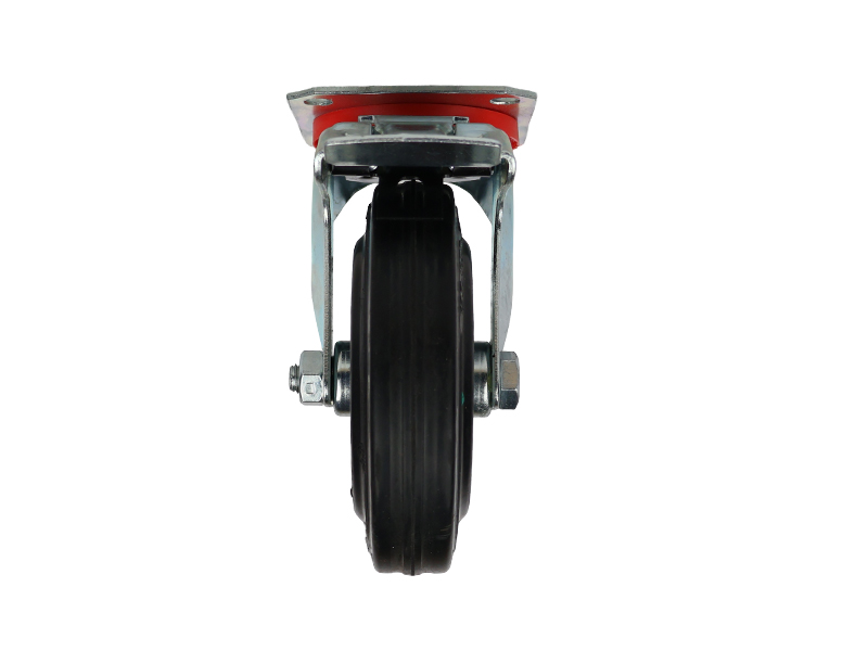 Standard-rubber-black-Swivel-with-Brake-Wheel-125mm-100kg