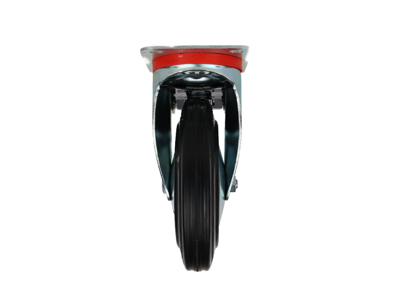 Standard-rubber-black-Swivel-with-Brake-Wheel-200mm-205kg