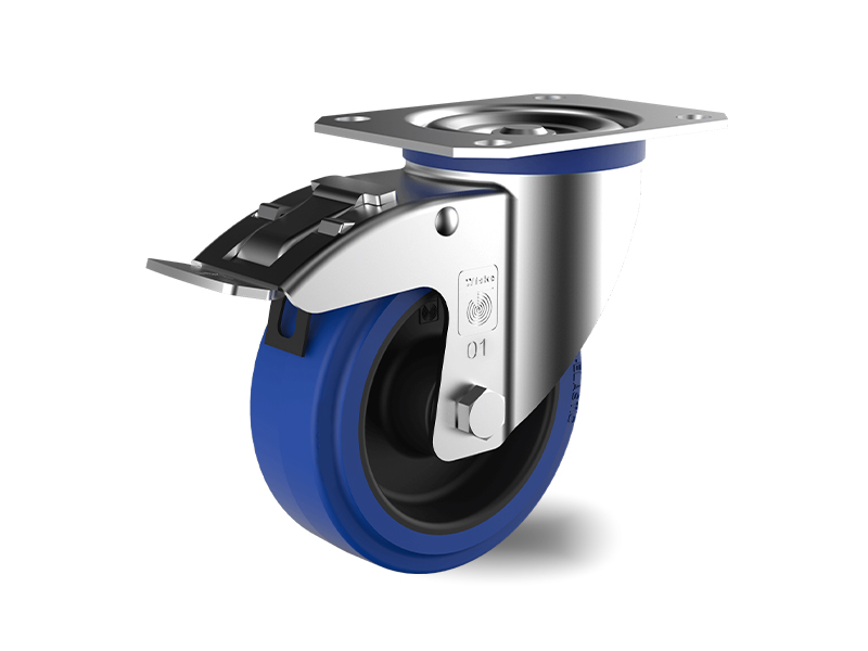 Blue-Elastic-Rubber-Stainless-Steel-Swivel-with-Brake-Wheel-80mm-125kg