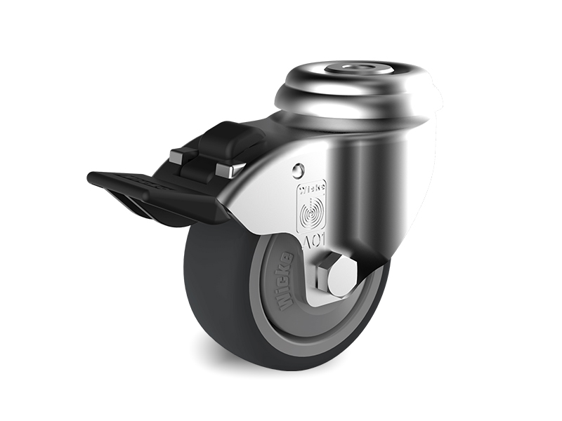 Thermoplastic-Elastomer-TPE-Swivel-with-Brake-Wheel