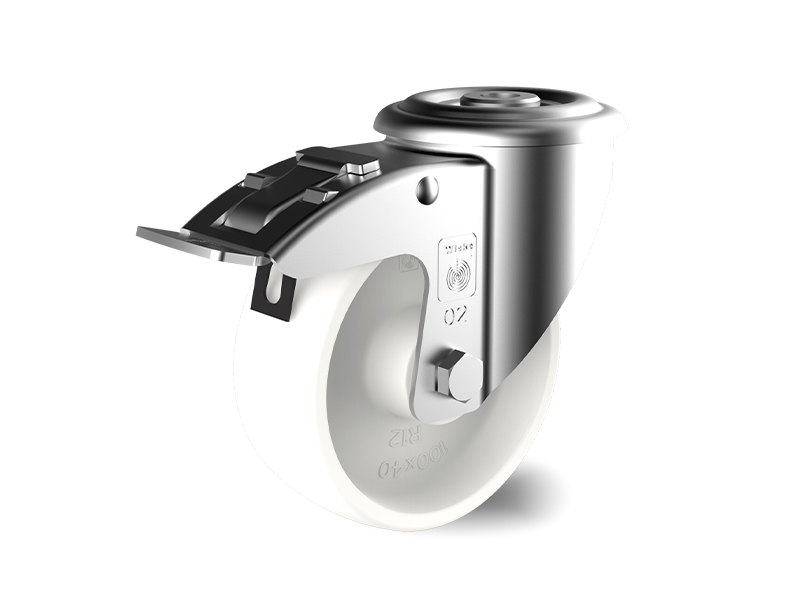 Polyamide-Swivel-with-Brake-Wheel-100mm-200kg