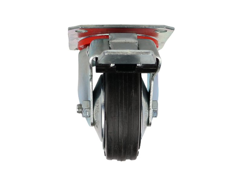 Standard-rubber-black-Swivel-with-Brake-Wheel-80mm-50kg