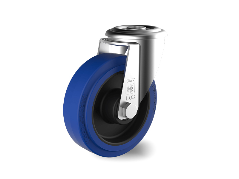 Blue-Elastic-Rubber-Swivel-Wheel-125mm-200kg