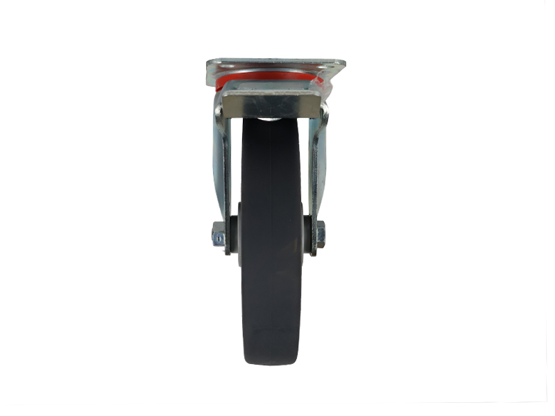 Thermoplastic-Elastomer-TPE-Swivel-with-Brake-Wheel-200mm-250kg
