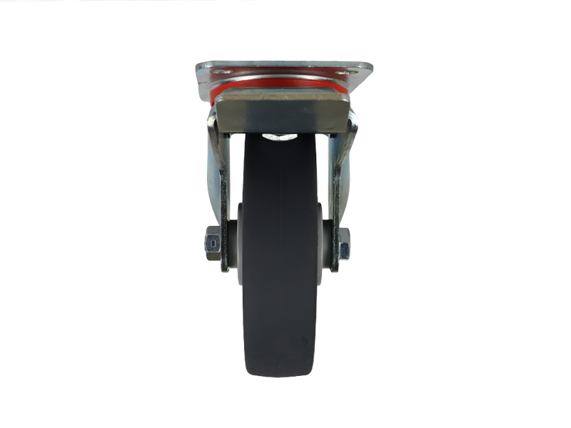 Thermoplastic-Elastomer-TPE-Swivel-with-Brake-Wheel-160mm-200kg