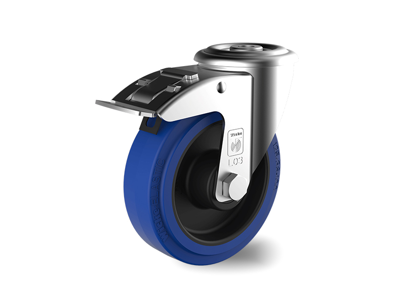 Blue-Elastic-Rubber-Swivel-with-Brake-Wheel-125mm-200kg