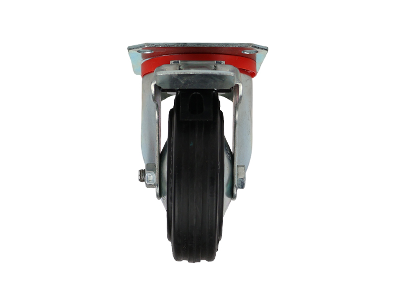 Standard-rubber-black-Swivel-with-Brake-Wheel-100mm-70kg